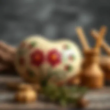 A beautifully painted wooden item showcasing creativity