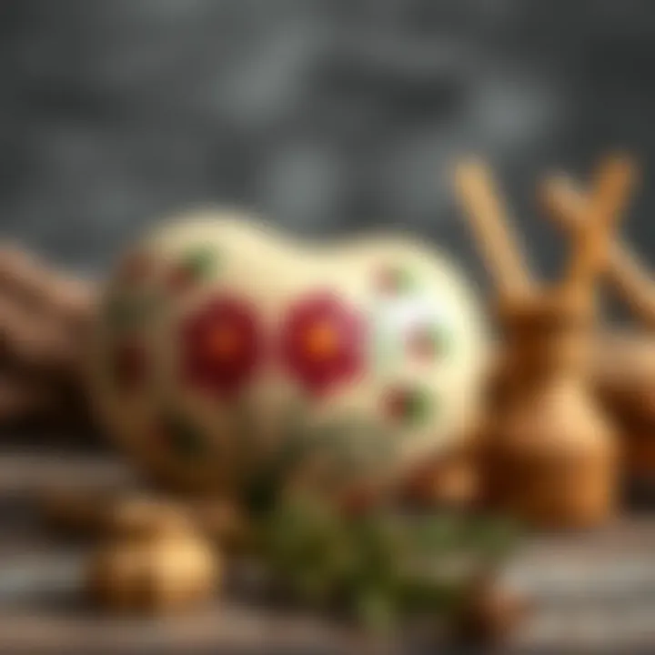 A beautifully painted wooden item showcasing creativity