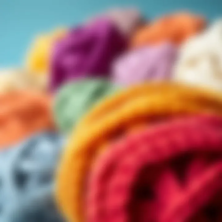 A vibrant selection of amigurumi yarns showcasing a spectrum of colors.