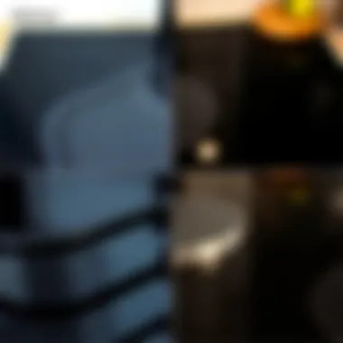 Before and after image showcasing a cleaned black glass cooktop