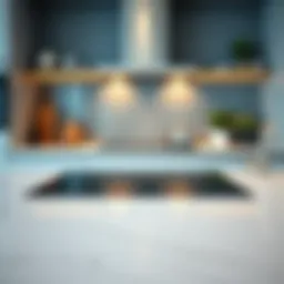 Elegant black glass cooktop in a modern kitchen setting