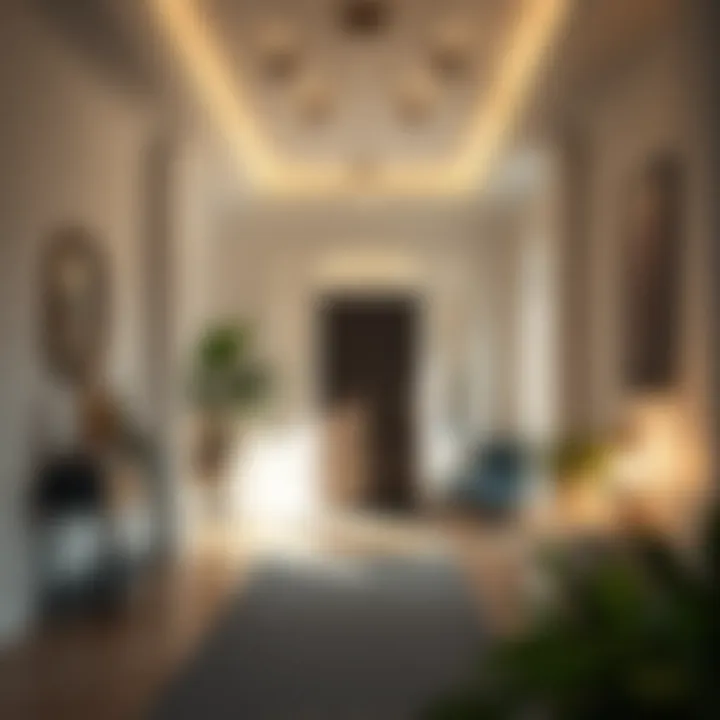 Functional and aesthetic lighting in a home foyer