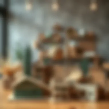 Artistic creations made from cardboard boxes