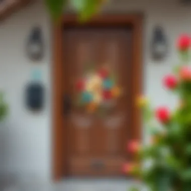 Unique door embellishment showcasing artistic flair