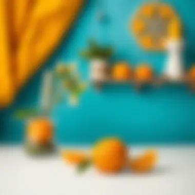 Artistic Representation of Orange An artistic representation of orange in various contexts