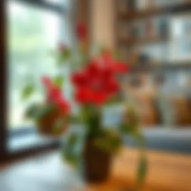 Atatürk Flower in Indoor Decor Indoor setting with Atatürk flower in a decorative pot