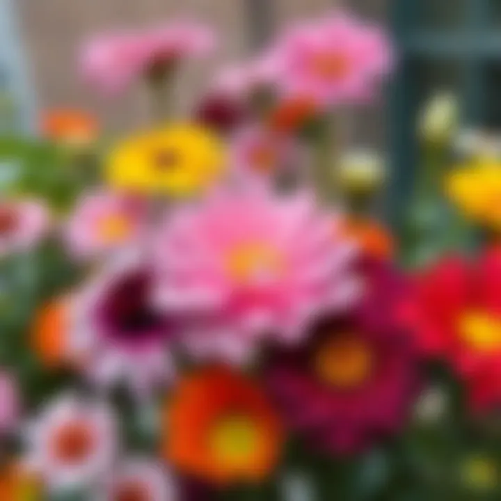 Close-up of diverse flower types