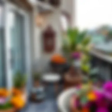 Artistic balcony decor elements