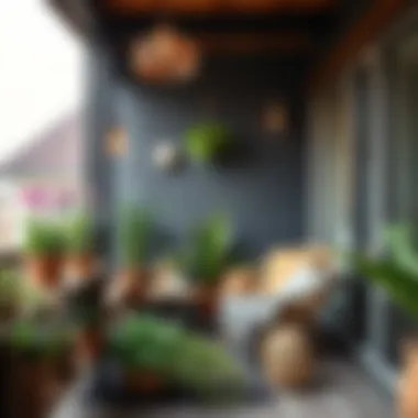 Creative balcony decor using natural materials