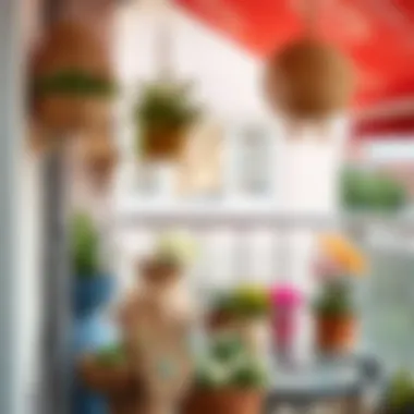 Handcrafted decorative items enhancing balcony aesthetics