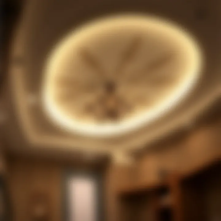 Beautifully finished suspended ceiling in a bathroom