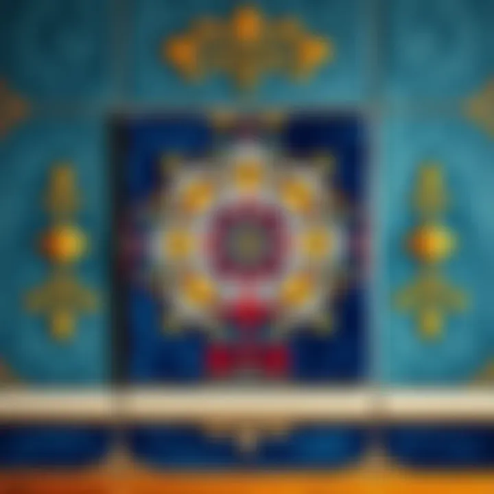 A beautifully painted tile showcasing intricate design