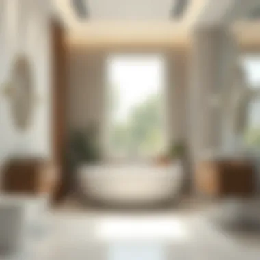 Minimalist bathroom featuring neutral color palette