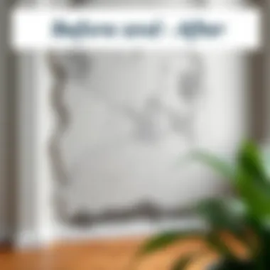 Before and after mold cleaning results