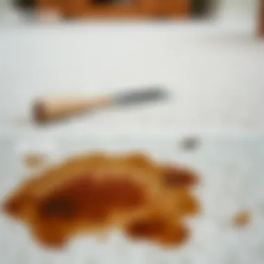 Before and after carpet stain removal