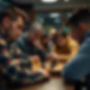 Players deep in thought as they strategize their next moves in a challenging game.