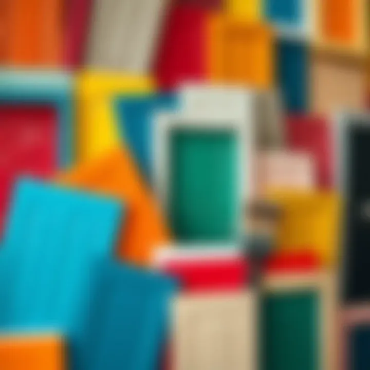 Door Paint Color Samples An array of door paint samples in various colors