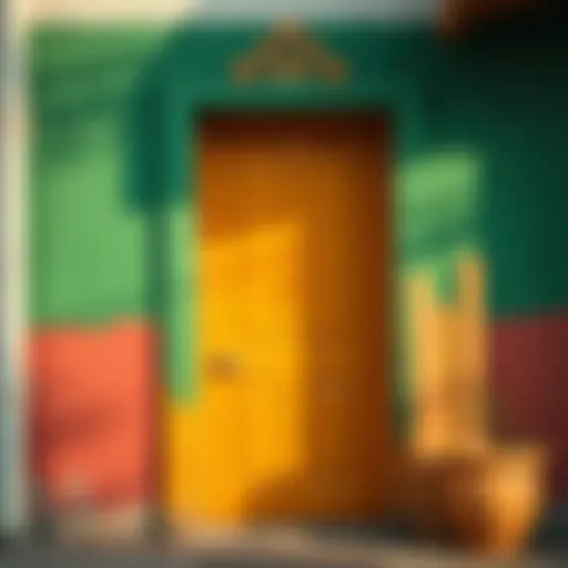 A beautifully painted door showcasing a vibrant color