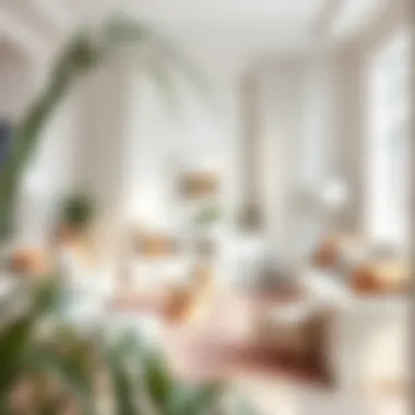 A harmonious color palette showcasing white and accent colors in interior design