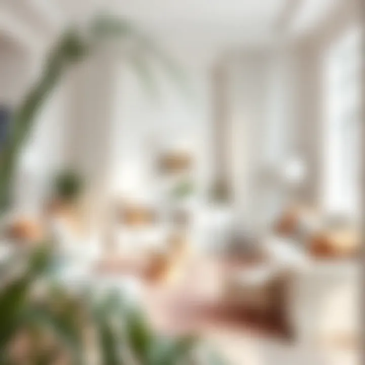 A harmonious color palette showcasing white and accent colors in interior design