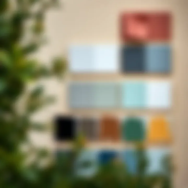 Diverse Color Palette for Exterior Paint Options A color palette displaying various exterior paint options