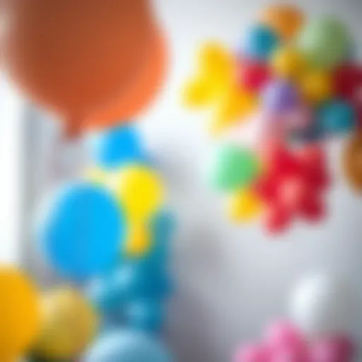 Colorful balloon decorations for birthday parties