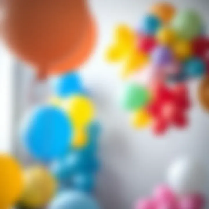 Colorful balloon decorations for birthday parties