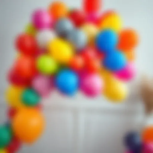 Colorful balloons arranged for a birthday celebration