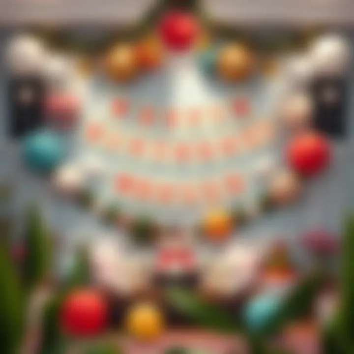 Innovative Themed Wall Design Themed birthday wall with creative banners and garlands