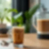 Freshly blended cold coffee in a glass