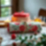 Elegant presentation of traditional wrapping art.