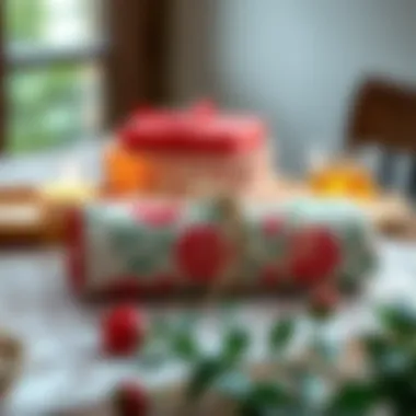 Elegant presentation of traditional wrapping art.