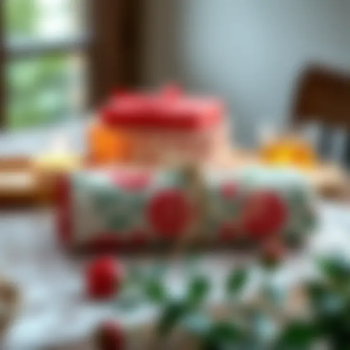 Elegant presentation of traditional wrapping art.