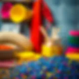 Vibrant colors in crafting materials