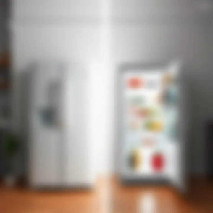 Before and after transformation of a refrigerator