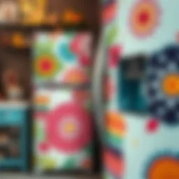 Colorful refrigerator designs showcasing various patterns
