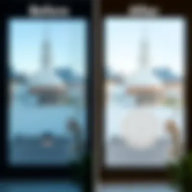 Before and After Glass Cleaning Comparison Before and after glass cleaning comparison