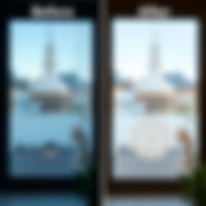 Before and After Glass Cleaning Comparison Before and after glass cleaning comparison