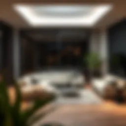 Sleek modern living space featuring Cama Monte Jaluzi