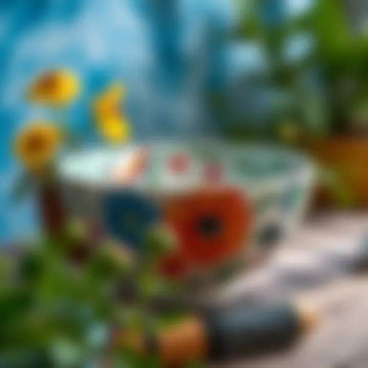 A beautifully painted ceramic bowl showcasing creativity