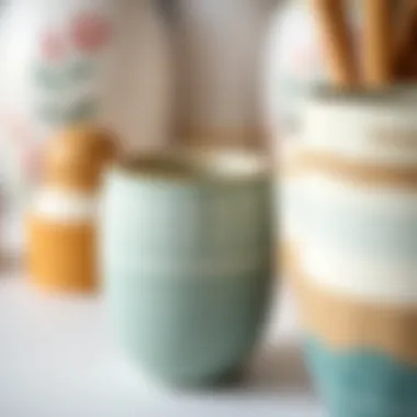 A close-up of detailed brush strokes on ceramic