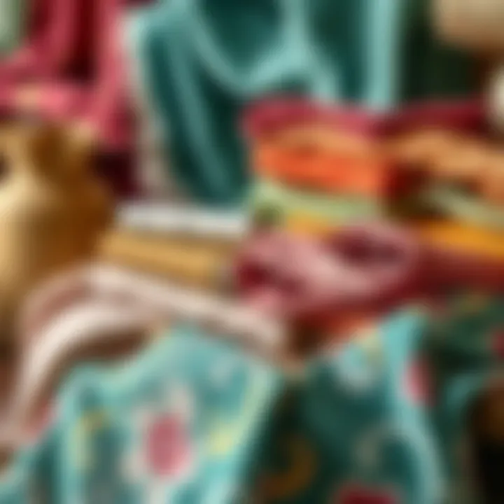 An assortment of fabrics and textiles for trousseau