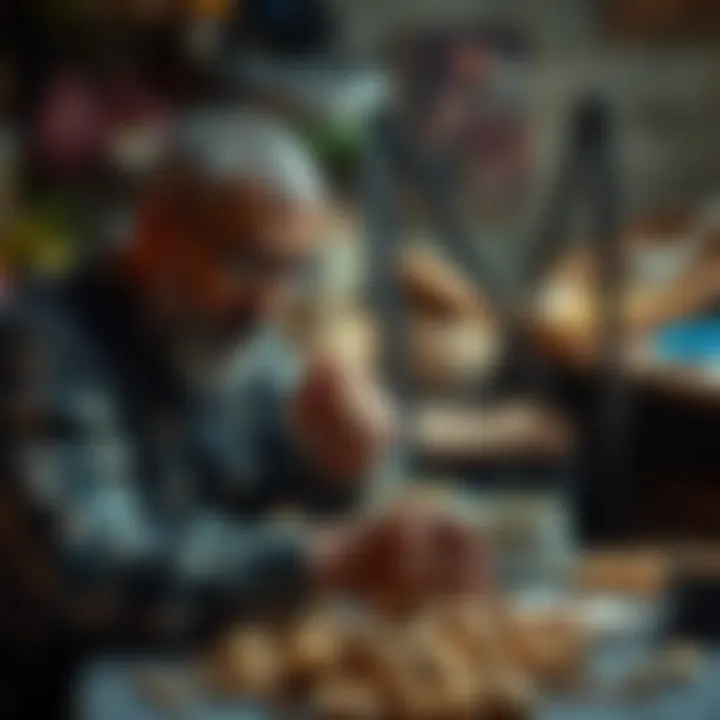 Artisan crafting unique ceyizlik items from natural materials