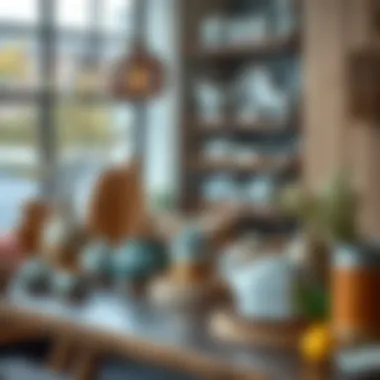 A beautifully arranged ceyizlik collection on display