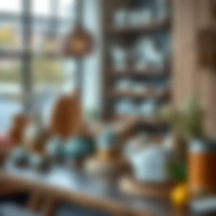 A beautifully arranged ceyizlik collection on display