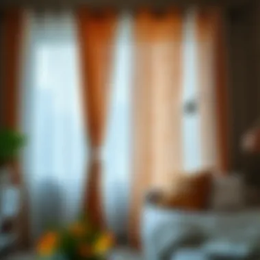 Charming small curtains bringing warmth to a room