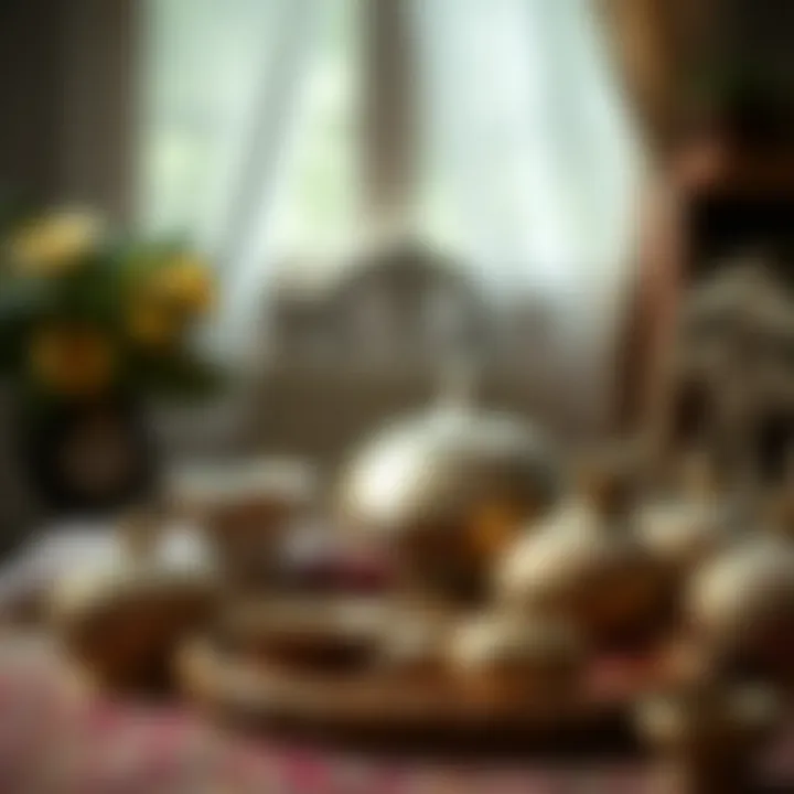 Traditional wedding dowry items displayed elegantly