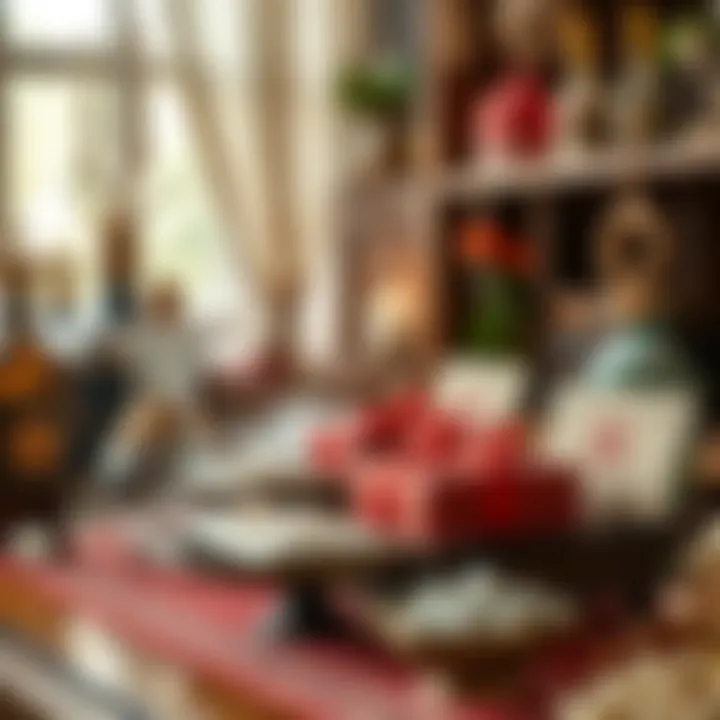 Traditional Turkish bridal gift display