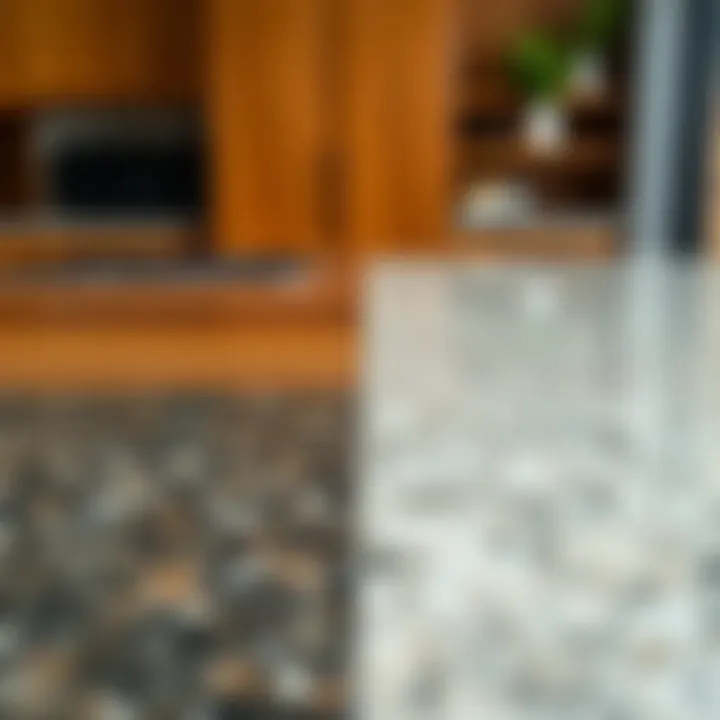 Comparison of traditional wood and wood-like granite surfaces