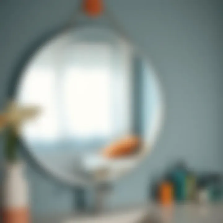 A sparkling mirror enhancing the ambiance of a room